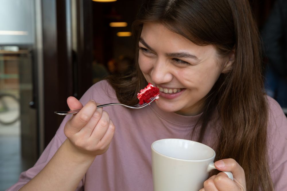 enjoying favourite foods with dentures